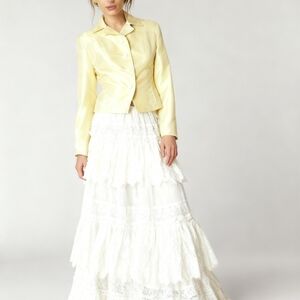 Vintage Oscar de la Renta Yellow Silk Blazer